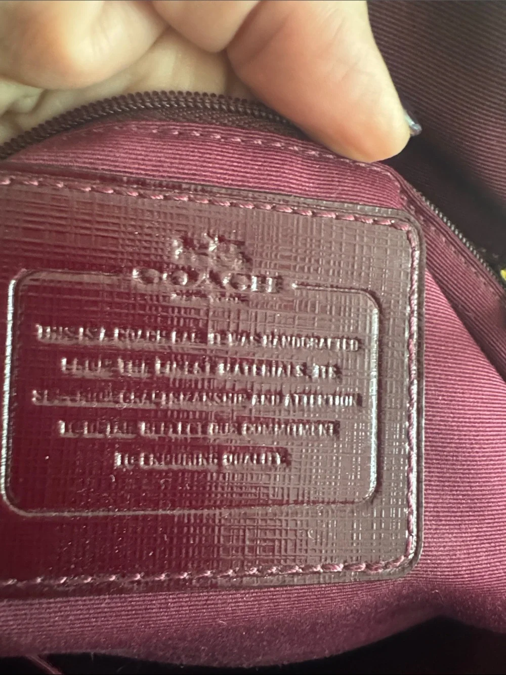 Coach Women’s Leather Dome Satchel - Wine